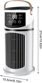  Ventilateur D'unité AC Portable – Souffleur D'air Personnel Par évaporation De 25 Cm, Unité De Bureau De Refroidissement Silencieuse | Ventilateur Compact Pour Chambre à Coucher, Voiture, Tente De Cam