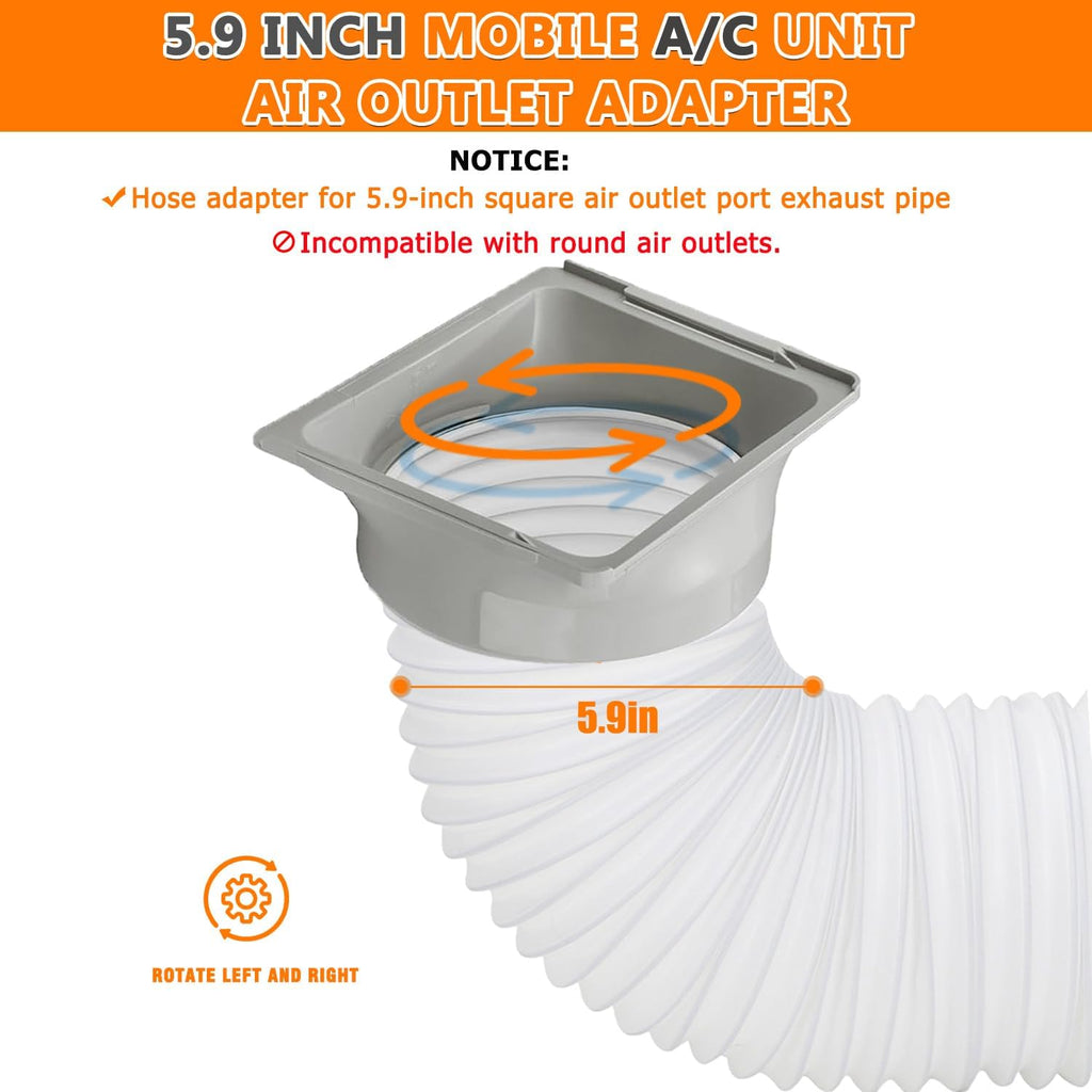  Tuyau Climatiseur Mobile Adaptateur,Raccord Tuyau Climatiseurs Mobile,pour Climatiseur Mobile 150mm Coupleur De Tube Extension Raccord Tuyau Pièce De Raccord