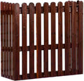 GENERIC Housse De Pompe à Chaleur D'extérieur En Bois Pour Climatiseur - Protection Résistante Aux Intempéries Pour Unité Extérieure - Support De Fleurs Décoratif - Marron - 120 X 60 X 105 Cm