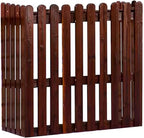 GENERIC Housse De Pompe à Chaleur D'extérieur En Bois Pour Climatiseur - Protection Résistante Aux Intempéries Pour Unité Extérieure - Support De Fleurs Décoratif - Marron - 120 X 60 X 105 Cm