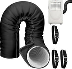  Housse Pour Tuyau De Climatiseur Portable, Housse Isolante 3 Sangles | Bande Calorifuge Pour Tuyau Climatiseur Ajustables Pour Tuyaux D'échappement De 5" 5,9" De Diamètre, Hiver Intérieur Garage