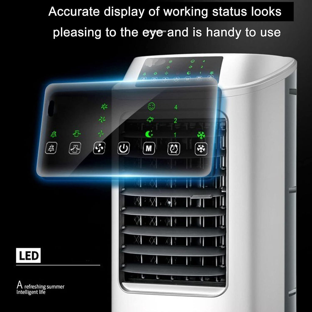  Refroidisseur D'air Portable Intelligent à Distance, Climatiseur évaporatif, Mini Refroidisseur De Marais Avec Humidificateur, 3 Vitesses, Climatiseur Portable De Bureau Pour Chambre/chambre/