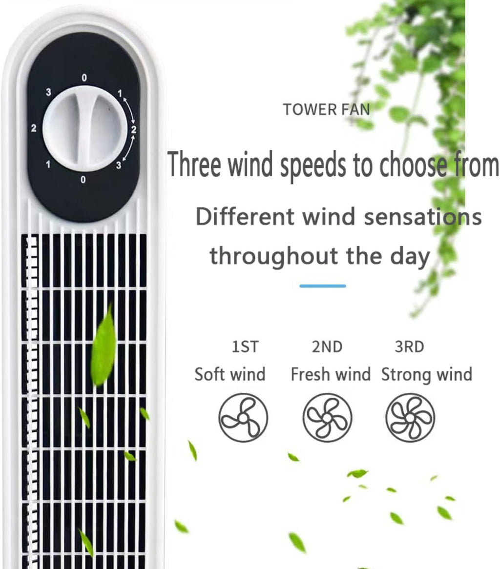  Ventilateur De Tour Sans Lame Silencieux 26ft/s Vitesse 30dB Bruit 80 Circulateur D'air Portable Oscillant Pour Le Camping De Bureau De Chambre Avec Poignée