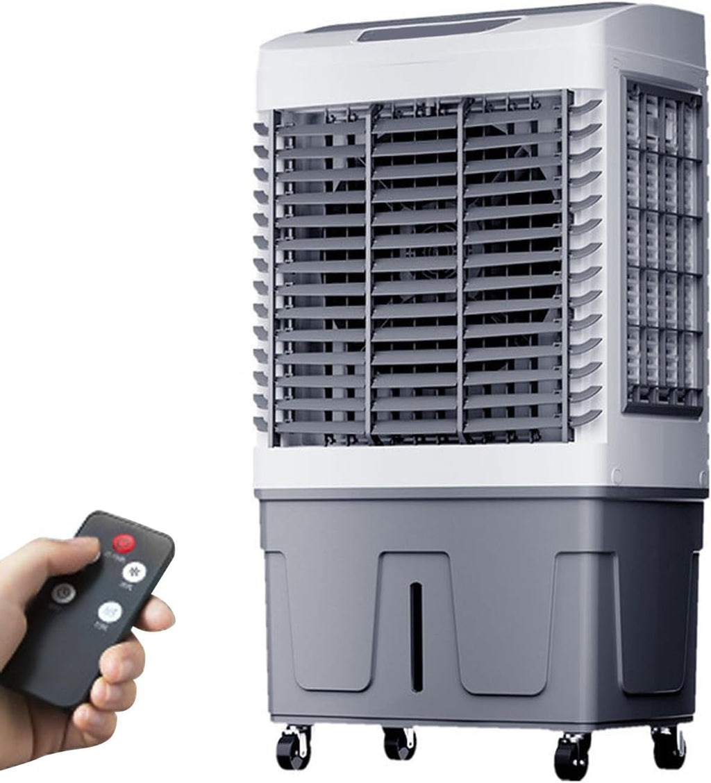  Refroidisseur D'air Par Évaporation, Air Conditioner Oscillation à 120°, Climatiseur 3 Vitesses, Pour Terrasse, Garage, Usage Commercial
