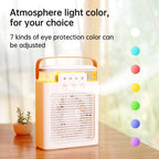  Ventilateur De Refroidissement Portable Pour Climatiseur Mini Refroidisseur D'air Par évaporation Avec Lumière LED 7 Couleurs 3 Buses Pour Bureau Table De Chevet D