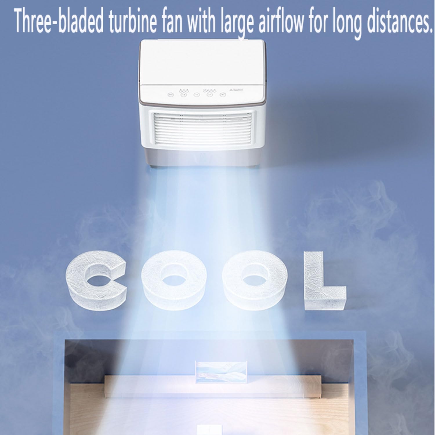 GENERIC Refroidisseur D'air Par évaporation Avec Ventilateur, Réservoir D'eau De 30 L, 3 Vitesses, Oscillation à 120°, 2 Blocs De Glace, Climatiseur Portable Pour Garage, Terrasse, Jardin Ou Usine.