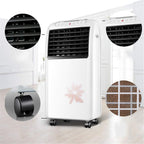  Climatiseur Air Portable Cooler Climatisation Mobile Silencieux Ventilateur Refroidisseur D'air Avec Humidificateur (Noir)