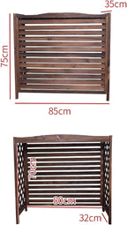 GENERIC Housse De Protection En Bois Massif Pour Climatiseur D'extérieur Avec Stores Et Grille Multifonctionnelle Pour Balcon Et Support De Fleurs, Facile à Assembler, Durable Et élégante Pour Une Utilisation