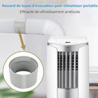  Adaptateur De Tuyau D'échappement Climatiseur Ø130mm,Climatiseur Adaptateur De Tuyau De Fenêtre,Pour Climatisation,Déshumidificateur,Sèche Linge