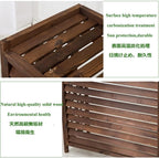  Housse De Protection Pour Climatiseur D'extérieur En Bois Marron, 110 X 50 X 85 Cm, Résistante Aux Intempéries, Support De Plantes De Jardin élégant Et Design élégant