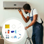  Kit De Nettoyant Climatisation Maison, 16 Nettoyeur Climatisation, Kit Nettoyage Climatisation Split, Kit Nettoyage Clim Pour Climatiseur Mural, Sac De Service De Nettoyage De Climatisation Étanche