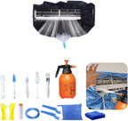  Kit Nettoyage Climatiseur Mural，Kit Nettoyage Climatisation Split，Nettoyage Climatisation Split，Bâche Nettoyage Clim(15 Pièces, Bleu Foncé, Taille Moyenne : 68-98 Cm/27,55-39,37 Pouces)