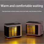  DieffematicKTY Climatiseur Mobile Air Conditioning Air Cooler Negative ION Air Cooler Mini Three-Speed Mode Cooling Fan Charging Home Desktop Air Conditioner (Color : Pink)