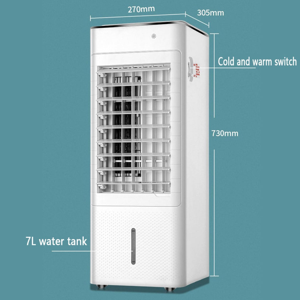 GENERIC Climatiseur Portable 4 En 1 Avec Réservoir 7L, Refroidisseur évaporatif Et Appareil De Chauffage Pour Les Chambres.Fonctionnalités Télécommande, Ventilateur Oscillant, Mode Veille Silencieux Et Concep