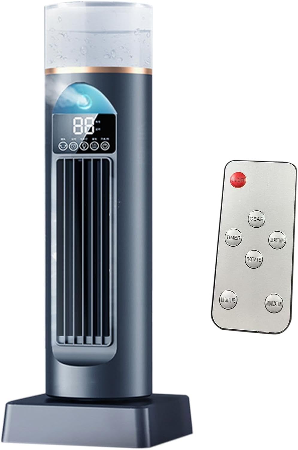  Ventilateur D'air Froid – Climatiseur Personnel, Humidificateur Par évaporation à Vitesses Réglables, Gadgets Cool Avec Minuterie Et Télécommande, Refroidisseur D'espace Sans Lame | Bureau à Domicile