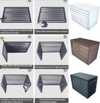 GENERIC Housse Antivol En Alliage D'aluminium Pour Climatiseur Avec Volet Extérieur Ionique Résistant Aux Intempéries Et Bouclier Sécurisé Pour Unités CVC