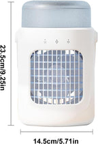  Rafraîchisseur D'air | Ventilateur Rafraîchissant Pour Lit Et Chambre - Ventilateur Humidificateur Rechargeable Avec Réservoir 0.6L Pour Bureau Chambre Tente Pique-nique Maison