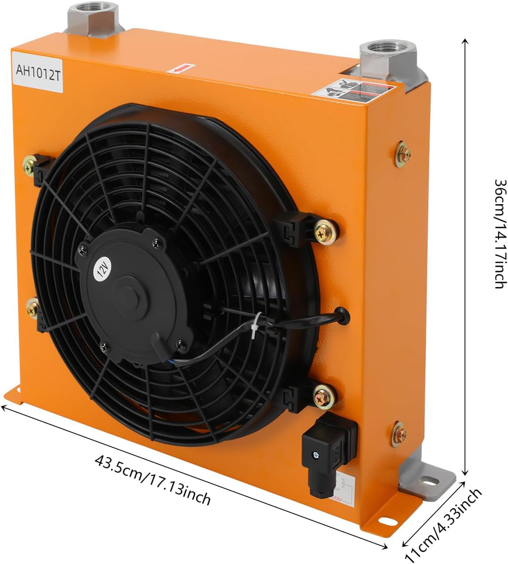  Refroidisseur D'air Hydraulique 12 V Refroidisseur D'huile Refroidi à L'air 120 W 100 L/min Refroidisseur D'huile Hydraulique Avec 6000 Kcal/h Puissance De Refroidissement RC1