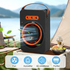  ZVD Ventilateur Climatiseur Silencieux Portable,Ventilateur Brumisateur Avec 5 Vitesses Et Minuterie, Brumisateur Ventilateur Bureau Rechargeable Usb Pour Maison,Voiture,Camping (Gris)