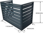 GENERIC Housse Décorative Pour Climatiseur Extérieur En Aluminium Pour Pompe à Chaleur - Protection Contre Les Intempéries Pour Systèmes CVC Domestiques.