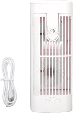  Zerodis Ventilateur De Climatiseur Portable, Refroidisseur D'Air Par évaporation Personnel USB Avec Veilleuse à 3 Vitesses, Réservoir D'eau De 120 Ml, Batterie De 3600 MAh, Pour La