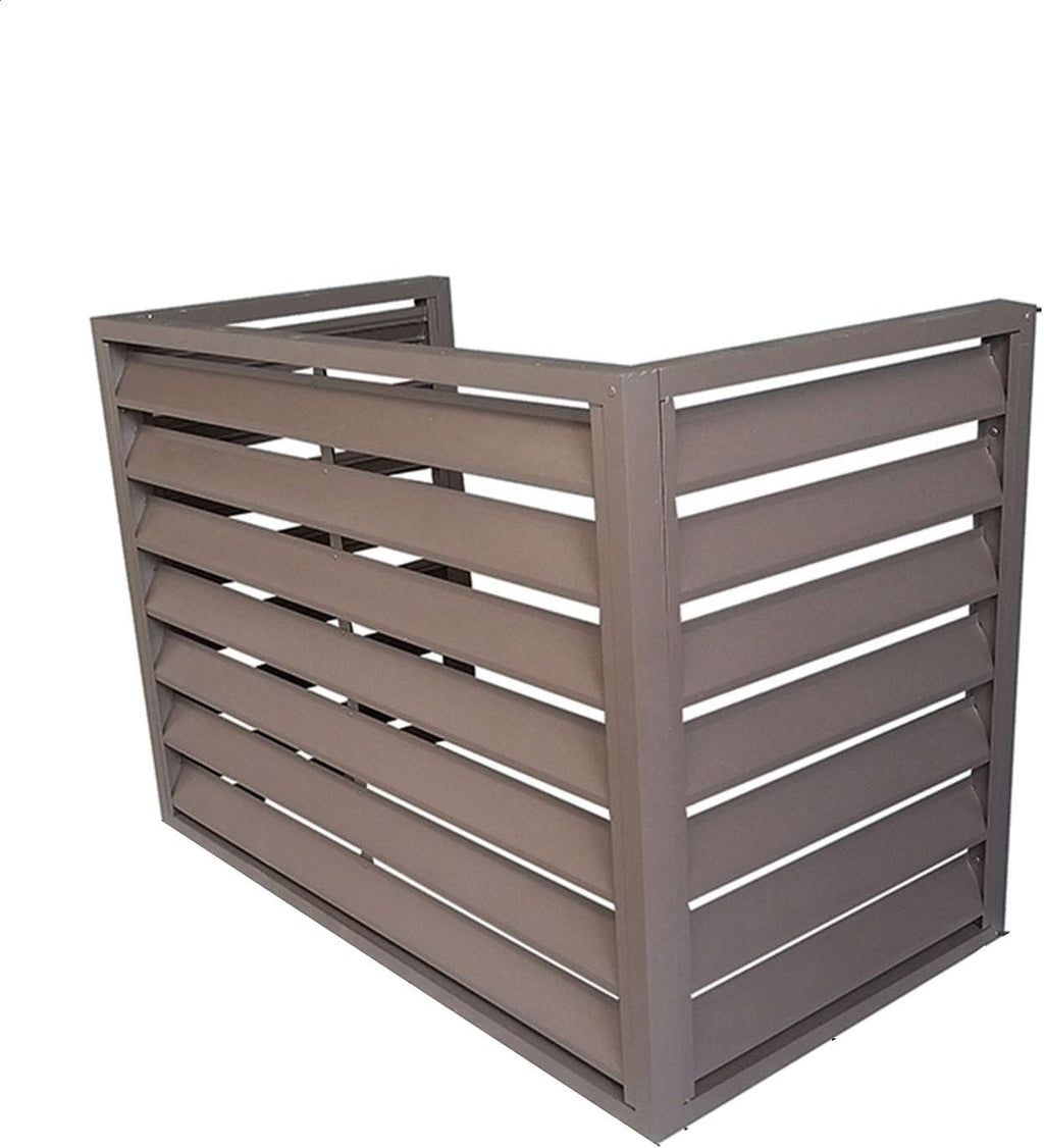 GENERIC Housse De Protection En Aluminium Marron Pour Climatiseurs Et Pompes à Chaleur - Protection Contre Le Bruit - Résistant Aux Intempéries - Idéal Pour Une Utilisation En Extérieur