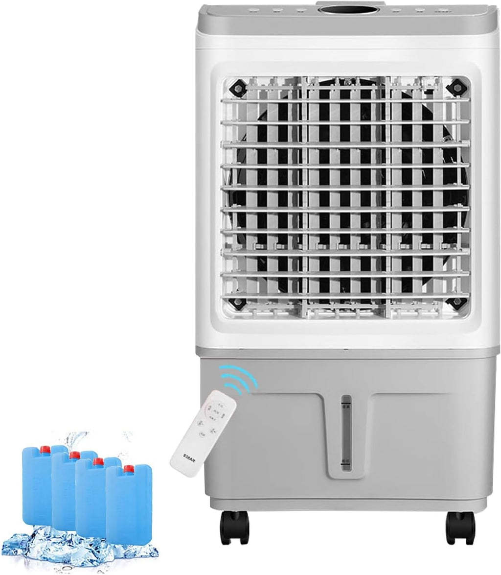  Refroidisseur D'air Portable Par évaporation Pour Chambre, Bureau Et Maison - Solution De Refroidissement écoénergétique Avec Compartiment à Glace