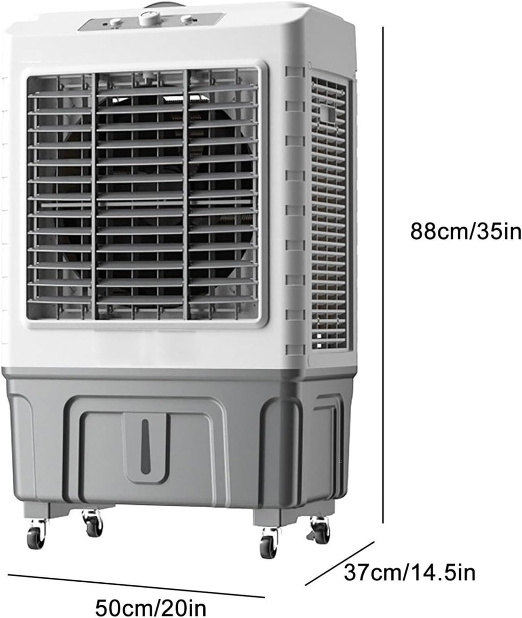 GENERIC Refroidisseur D'air évaporatif à 3 Vitesses 120 Ventilateur Portable Oscillant Avec Réservoir 50L Pour L'intérieur Extérieur Garage Commercial Utilisation Faible Bruit Efficace Refroidissement