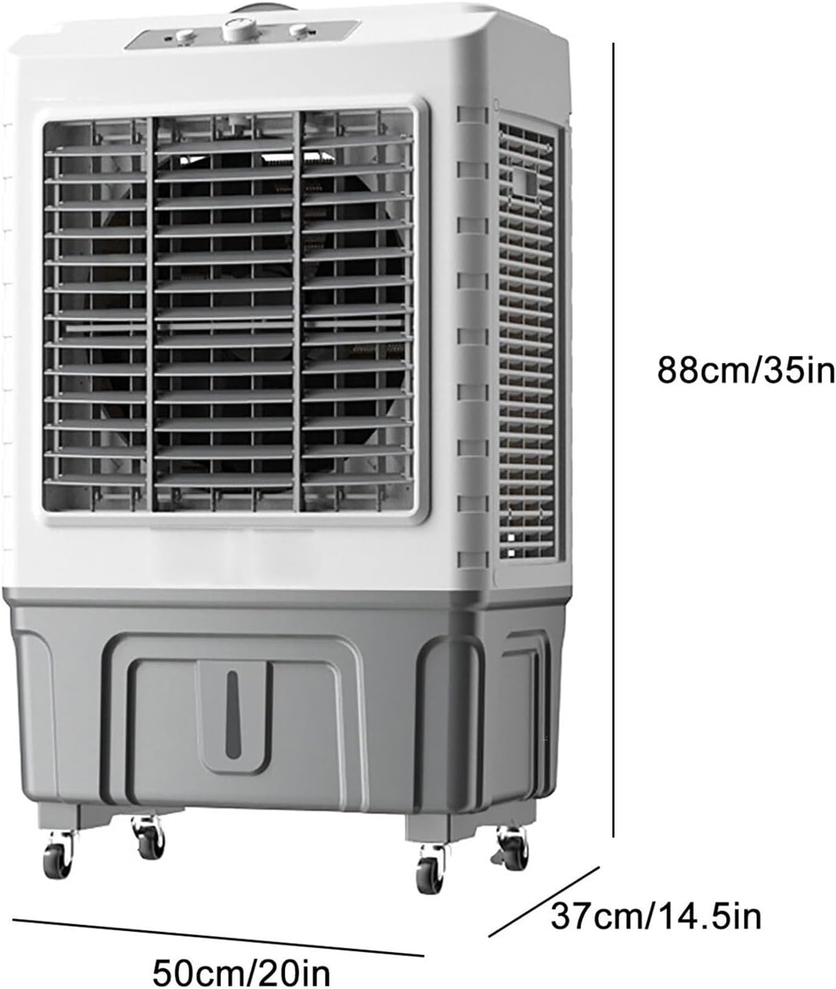 GENERIC Refroidisseur D'air évaporatif à 3 Vitesses 120 Ventilateur Portable Oscillant Avec Réservoir 50L Pour L'intérieur Extérieur Garage Commercial Utilisation Faible Bruit Efficace Refroidissement