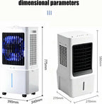 GENERIC Climatiseur Portable Avec Oscillation à 60°, Refroidisseur Par évaporation Sans Conduit, Refroidisseur Silencieux Pour Intérieur/extérieur, Ventilateur De Refroidissement Pour Chambre à Coucher Et