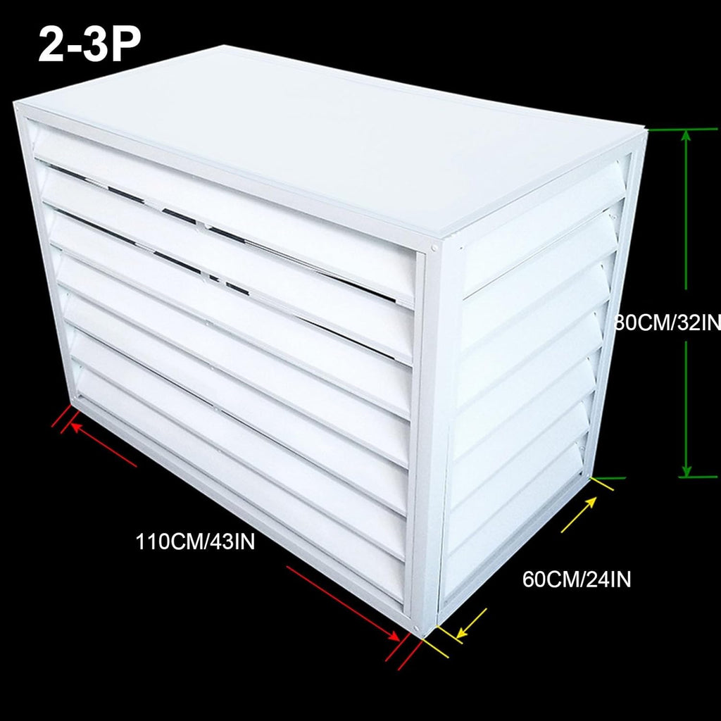 GENERIC Housse De Grille De Persienne D'extérieur - Résistant Aux Intempéries - Réduction Du Bruit Pour Climatiseurs Extérieurs - Protection Décorative Contre La Poussière - Convient Aux Unités Standard