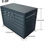  Housse En Aluminium Pour Climatiseur – Protection Complète En Hiver Pour Unités Extérieures, Bouclier Robuste Et Résistant Aux Intempéries, Utilisation En Intérieur/extérieur, Finition Plate Grise