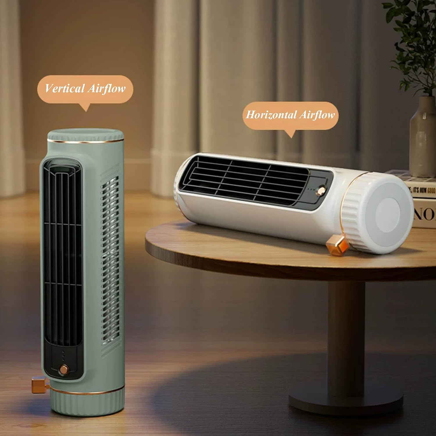 GENERIC Ventilateur De Bureau Portable Sans Pales à 3 Vitesses Pour Bureau, Chambre, Extérieur, Utilisation Horizontale Ou Verticale