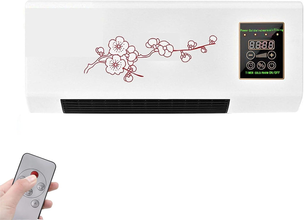  Climatisation 2-en-1 Chauffage De Refroidissement, Unité De Mini-mur Divisé Super Silencieux Avec Télécommande, Portable Sans Foret Installable, Idéal Pour La Chambre De Bureau Maison Économie D'énerg