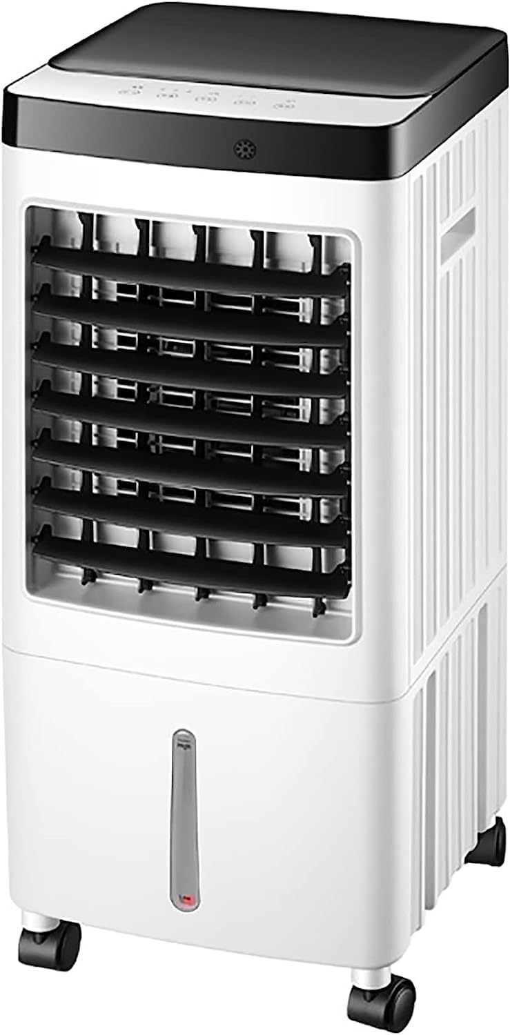GENERIC Refroidisseur D'air Portable 10L Avec Humidificateur, Refroidisseur Sans Vent Sans Vent, Unité De Salle A/C Silencieuse Avec Swing 60 Degrés Et Minuterie Pour La Chambre De Bureau à Domicile, Niveaux