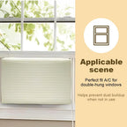  Housse De Fenêtre Pour Climatiseur Intérieur, Housse De Climatiseur Pour Unités Murales, De Climatiseur Couverture Pour Fenêtre Couvercle Poussière Facile à Installer ( 64 X 47 X 8,5 Cm, Beige)