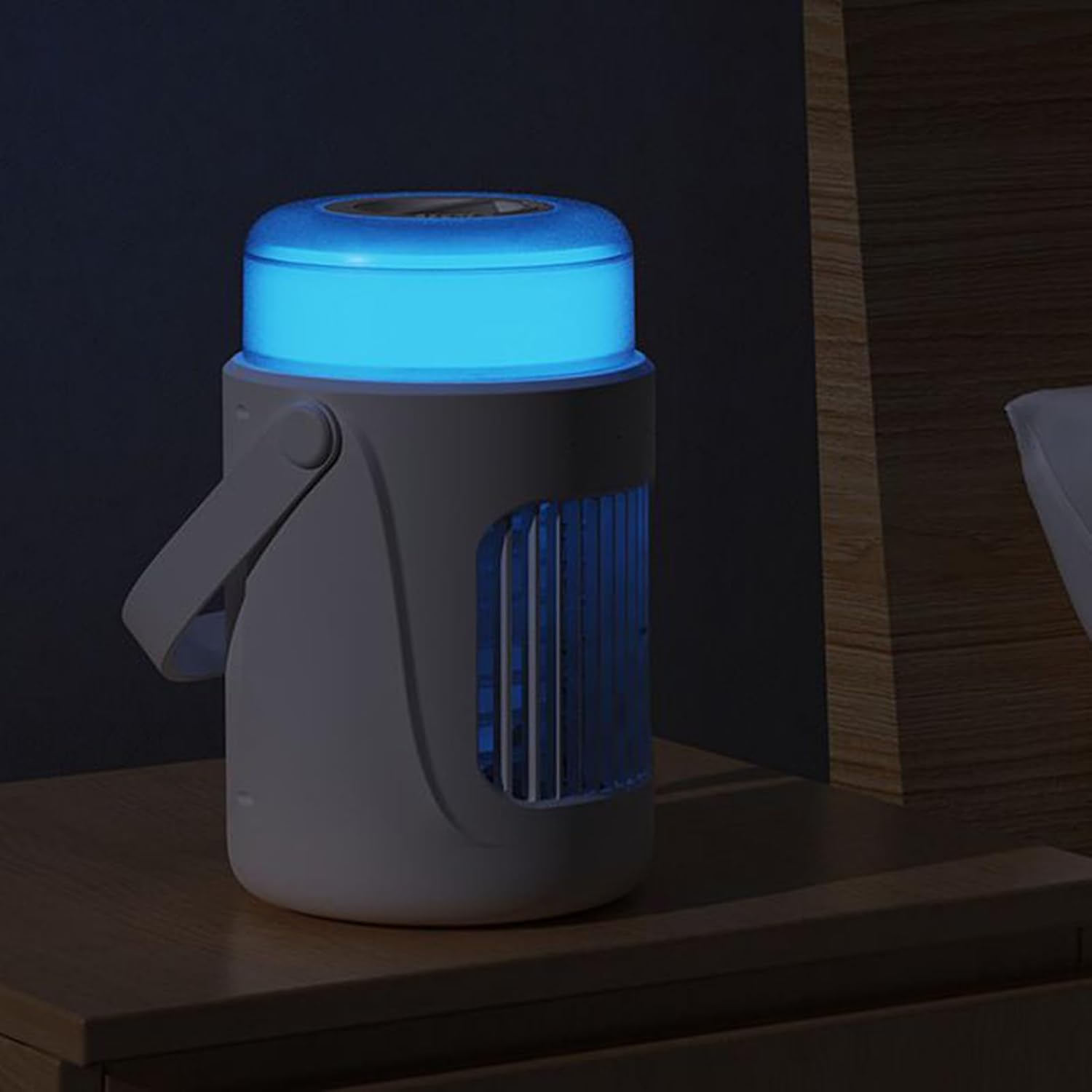  Rafraîchisseur D'air | Ventilateur Rafraîchissant Pour Lit Et Chambre - Ventilateur Humidificateur Rechargeable Avec Réservoir 0.6L Pour Bureau Chambre Tente Pique-nique Maison
