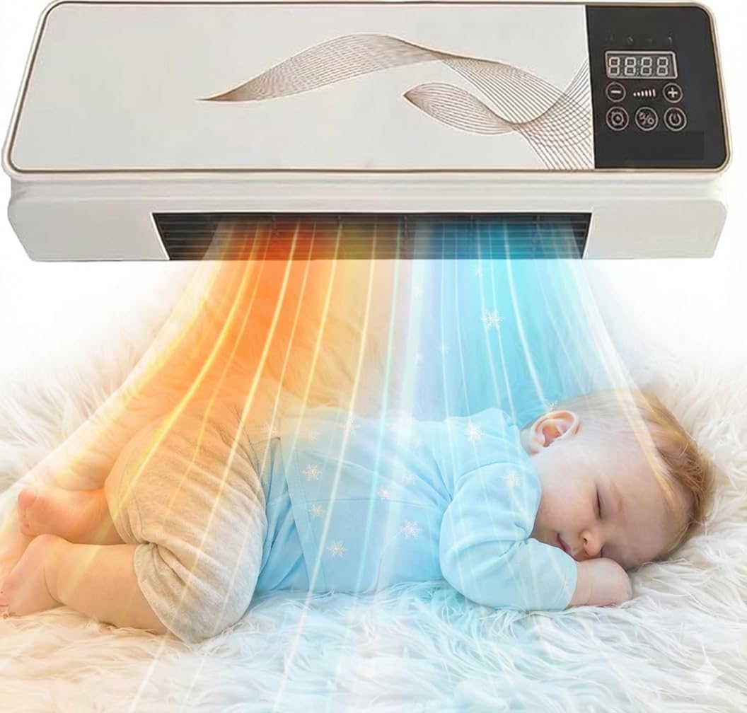  Air Conditionneur Mur 60W, Système De Refroidissement, Fonctionnement Calme Sous 45dB, Avec Télécommande, Conception Compacte Pour Bureau Et Chambre À Coucher