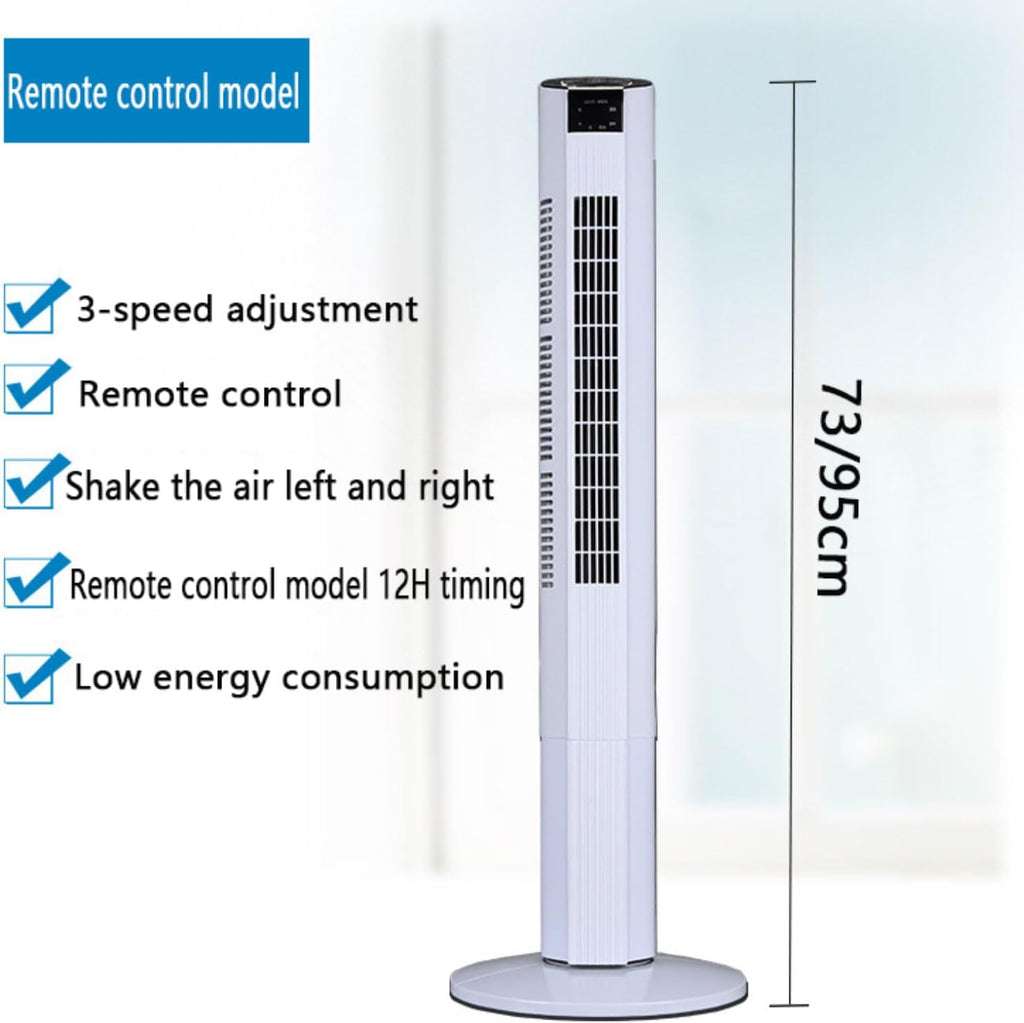 Ventilateur De Tour Portable Avec Télécommande, 3 Vitesses, 60 Oscillation, Circulateur D'air Silencieux Pour Le Bureau à Domicile, Affichage LED, Minuterie 12H, Dispositif De Refroidissement D'économ