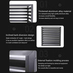  Housse De Climatiseur Extérieur, Abri De Pompe à Chaleur En Aluminium Résistant Aux Intempéries, Décoratif, Housse De Climatisation Réduisant Le Bruit, Protection Extérieure Pour Unités CVC
