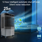  Climatiseur Portable Avec Télécommande, 3 Vitesses De Ventilation, Fonction Oscillante, Minuterie 12 Heures, Modes Ventilation Naturelle Et Humidification Pour La Maison