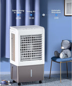 GENERIC Ventilateur De Refroidissement à évaporation 50 L Grand Réservoir D'eau 3 Vitesses Télécommande 7,5 H Minuteur Pour Un Refroidissement Efficace