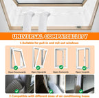  400CM Kit Calfeutrage Climatiseur, Joint De Fenêtre Climatisation Mobile, Tissu Hot Air Stop Fonctionne Avec Toutes Les Unités De Climatisation Mobiles