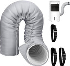  Protection Pour Tuyau Climatiseur Portable Pour Tuyaux De 5" & 5.9" | Isolé Housse Tuyau Climatiseur Manchon Protection Pour Tuyaux D' AC Mobile Universel Tuyaux D'échappement