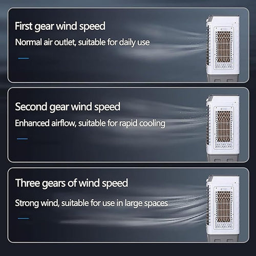  Climatiseur Portable, Rafraîchisseur D'air Par évaporation à 3 Vitesses, Réservoir D'eau De 80 L, Diffusion D'air Grand Angle De 120°, Portée De Refroidissement De 20 M,
