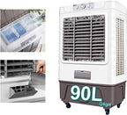 Refroidisseur D'air Par évaporation Commercial, Climatiseur à 3 Vitesses, Grand Réservoir D'eau, Oscillation à 120°, Molette De Défilement, Ventilateur De Climatisation Industriel