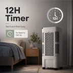  Rafraîchisseur D'air Par évaporation Mobile Avec 3 Modes De Refroidissement Réglables, Rafraîchisseur D'air Par évaporation Portable Avec Réservoir à Remplissage Par Le Haut