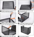 GENERIC Couvercle En Aluminium Pour Mini Pompe à Chaleur Et Fente, écran De Clôture Extérieur à 3 Panneaux, Réduction Du Bruit, 110 X 80 X 60 Cm, Ion Marron Pour Climatiseurs