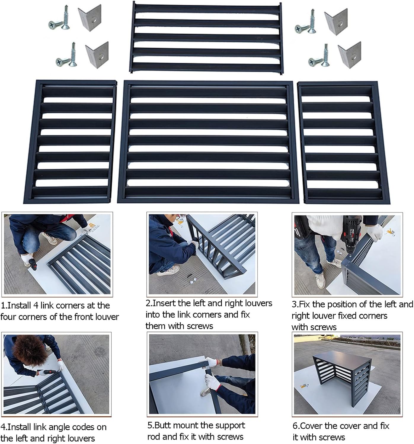 GENERIC Housse De Protection Pour Climatiseur Extérieur Anti-vol Toutes Saisons - Clôture D'intimité Pour Climatiseurs Extérieurs