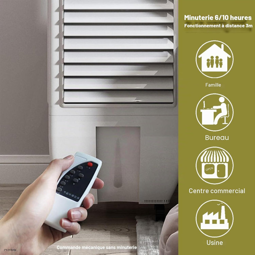 GENERIC Ventilateur De Climatiseur Portable – Refroidisseur D'air Purifie Et Humidifie, Unité De Refroidissement Personnelle Avec Minuterie Et Grand Réservoir D'eau – Idéal Pour Chambre, Bureau, Dortoir
